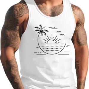 Neon 3D Digital Print T Shirts for Men Coconut Loose Style Holiday White Sports T Shirts