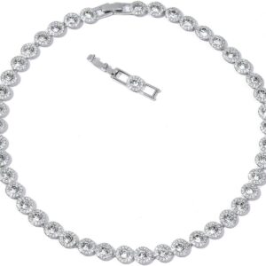 Angelica Necklace 18K Gold Crystal Necklaces Delicate Gold Jewelry Necklace Clear Crystal for Women Wedding Party Wedding Valentine’s Day
