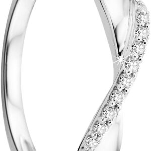Orovi Memoire 9 Carat (375) White Gold 0.08 Carat Diamond Wedding Engagement Ring Diamond Ring