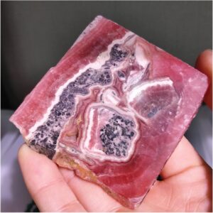 PEKMAR Natural Raw Rhodochrosite Lastra di Cristallo Pietre preziose Campioni Fette Piatte Decorazioni for Lo Yoga Gioielli Indie Pietre costose Decorazione (Size : 35-50g a pc)