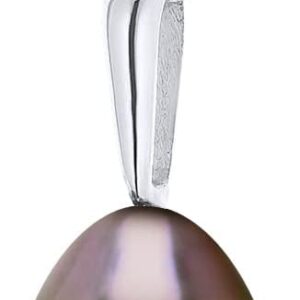 Pearls & Colors – Tahitian Cultured Pearl Pendant 8-9 mm – Quality A + – Available in Yellow and White Gold – Free Chain – Women’s Jewellery