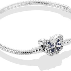 Pandach Women’s Bracelet with Heart Clasp 925 Sterling Silver Wonderful Silver Jewellery Elegant Gift Idea for Fashion Women