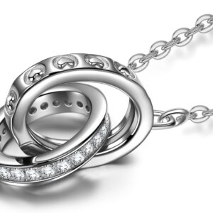 VINATO Women’s Necklace in 925 Silver, Elegant Gift for Her, Nickel-Free Jewellery, Cadeau for Wife, Girlfriend, Mom