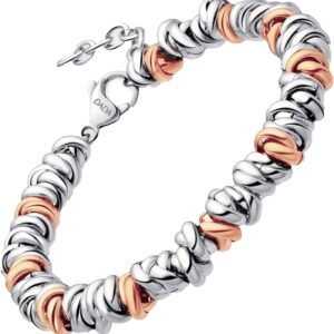Women’s Bracelet Twisted Rings in Steel Available in Various Colours Gift Ideas for Women