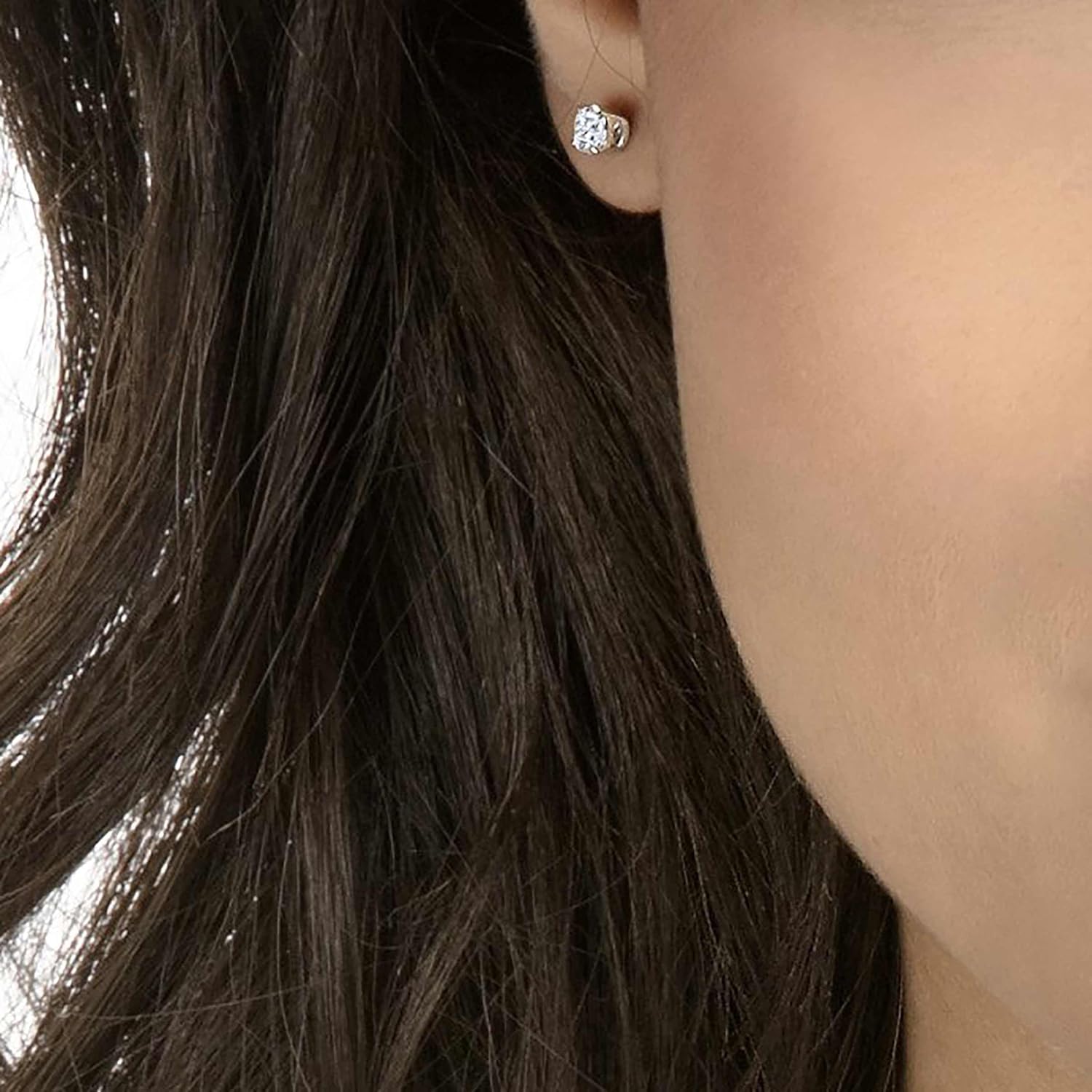 Swarovski Stilla Attract Collezione clous d'oreilles, blanc, plaqué rhodium - Image 6